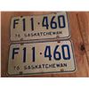 Image 1 : 1976 Farm Vehicle license plate3s F11-460 pair