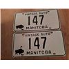 Image 1 : 1967-1968 RARE Vintage auto license plates 147 pair