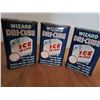 Image 1 : Three Usable Vintage, Wizard Dri-Cube "Ice in Cans" Tin by Boyle Midway Toronto Canada 5 3/4"