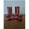 Image 1 : Six mini 1996 Coca Cola tins
