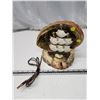 Image 1 : Seashell sail ship lamp, works - 8"H