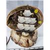 Image 2 : Seashell sail ship lamp, works - 8"H