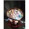 Image 7 : Seashell sail ship lamp, works - 8"H