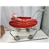 Image 6 : Vintage baby doll stroller, very nice - 24.5"H x 30"x14"D