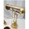Image 5 : Collection of brass items - Library lamp, trumpet horn, shoe horn, etc.