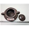 Image 3 : Dark brown bean pot - no chips or visible cracks - Stamped, Redcliff Alberta potteries
