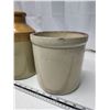 Image 3 : 2 Stoneware containers - some chips, no visible cracks