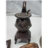 Image 3 : 3 Assorted vintage Sad irons - 1 Coleman, and some cast iron items