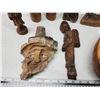 Image 2 : Collection of wooden figurines and nut cracker bowl