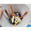 Image 6 : Vintage kid's items - Books, Musical merry-go-round, blocks, etc.