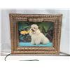 Image 1 : Lenticular lighted poodle framed picture - 21.5"x17.5"H