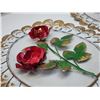 Image 3 : Metal rose décor - Wall hanging pictures, Tissue box, and floral cane - like new