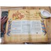 Image 9 : Large collection of Treasures - 2 Posters, serving trays, eagle bottle, figurines, party-lite, etc.