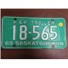 Image 1 : 1965 sask.plate F&P trailer 18-565