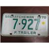 Image 1 : 1970 sask.plate P.trailer 7-927