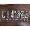 Image 1 : 1949 sask.plate  C 14-222