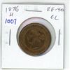 Image 1 : 1876H Canadian Victorian Large Cent. Heaton Mint. EF-40. Cleaned.