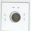 Image 2 : 1910 Round Maple Leaves with Bow Tie Canadian Silver 5 Cents. Key Date. VG-8.