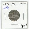 Image 1 : 1946 6/6 Canadian Nickel 5 Cents. Key Date. VF-20.