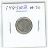 Image 1 : 1947 Canadian Silver 10 Cents. VF-30.
