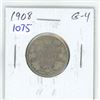 Image 1 : 1908 Canadian Silver 25 Cents. The first 25 Cents minted in Canada. G-4.