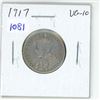 Image 1 : 1917 Canadian Silver 25 Cents. Minted during World War I. VG-10.