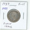 Image 1 : 1937 Canadian Silver 25 Cents. First issue of new King George VI. F-15.