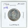 Image 1 : 1966 Canadian Silver 25 Cents. MS-64. Lustrous.