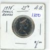 Image 1 : 1978 Small Beads Canadian 25 Cents. BU.
