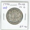 Image 1 : 1946 Blob in 6 Canadian Silver 50 Cents. EF-40. Nice.
