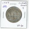 Image 1 : 1947 Canadian Curved Right 7 Silver 50 Cents. VF-30.
