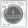 Image 1 : 1939 Royal Visit to Canada Silver Dollar. AU-50. Nice.