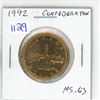 Image 1 : 1992 Confederation Canadian Loonie Dollar. MS-63 from an original Royal Canadian Mint roll.