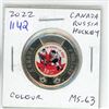 Image 1 : 2022 Canada – Russia Hockey Series Toonie. Colourized. MS-63 from an original Royal Canadia