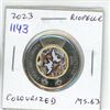 Image 1 : 2023 Jean Riopelle Colourized Toonie. MS-63 from an original Royal Canadian Mint roll.