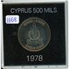 Image 1 : Cyprus 1978 500 Mils. As issued by the Royal Mint. Housed in its original plastic case.