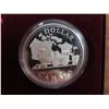 Image 1 : 1981 Canadian Proof Silver Dollar. Commemorates the beginning of the building of the Trans-Canada Ra