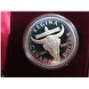 Image 1 : 1982 Canadian Proof Silver Dollar. Commemorates the 100th Anniversary of Regina. Bison skull. Ultra 