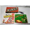 Image 1 : 3 Vintage board games and pens - Bingo, Toss-Rite and Rummoli