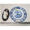 Image 1 : Swan wall hanging pic & Shell Lake, SK - decorative plate