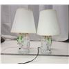 Image 1 : 2 Victorian style, porcelain figurine lamps - 14"H - made in Japan - works, 1 bulb is burnt out