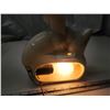 Image 7 : Porcelain Cat lamp and planter/container - works - 11"H