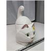 Image 2 : Porcelain White cat cookie/biscuit - 10"H