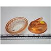 Image 3 : Peach glass bunny on nest