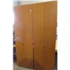 Image 2 : pair of solid wood closet doors 24"X77" each missing one knob