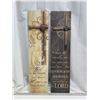 Image 1 : 2 Religious tall pictures, 3D crosses - 31.5"x7.5"w