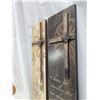 Image 2 : 2 Religious tall pictures, 3D crosses - 31.5"x7.5"w