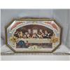 Image 1 : Curved glass, framed "Last Supper" picture - 3D accents