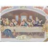 Image 2 : Curved glass, framed "Last Supper" picture - 3D accents