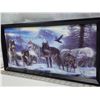 Image 2 : Lenticular wolf framed picture - 21"x10"H